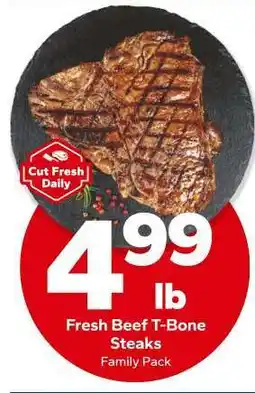 Save a Lot Fresh Beef T-Bone Steaks offer