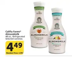Albertsons Califia Farms Almondmilk - 48 oz., Refrigerated Selected varieties offer