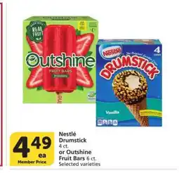 Albertsons Nestlé Drumstick 4 ct. or Outshine Fruit Bars 6 ct. - Selected varieties offer