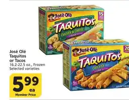 Albertsons José Olé Taquitos or Tacos - 16.2-22.5 oz., Frozen Selected varieties offer
