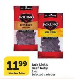 Albertsons Jack Link's Beef Jerky - 8 oz. Selected varieties offer
