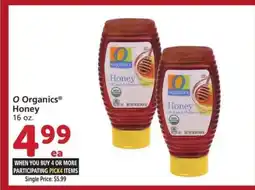 Albertsons O Organics Honey - 16 oz. Single Price: $5.99 offer