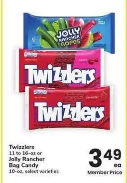 Albertsons Twizzlers 11 to 16-oz or Jolly Rancher Bag Candy 10-oz - select varieties offer