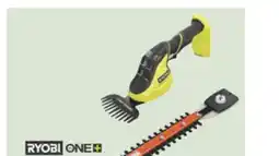 The Home Depot RYOBI ONE 18V Grass Shear & Shrubber Trimmer offer