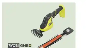 The Home Depot RYOBI ONE 18V Grass Shear & Shrubber Trimmer offer