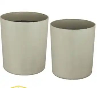 The Home Depot VIGORO 2-Pack 18.3 Clovis Harbor Gray Resin Planters offer