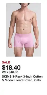 Nordstrom SKIMS 3-Pack 3-Inch Cotton & Modal Blend Boxer Briefs offer