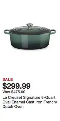 Nordstrom Le Creuset Signature 8-Quart Oval Enamel Cast Iron French/Dutch Oven offer