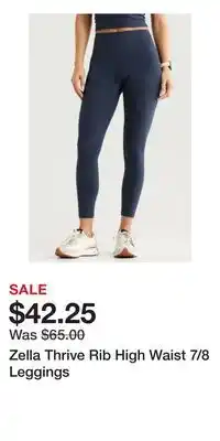 Nordstrom Zella Thrive Rib High Waist 7/8 Leggings offer