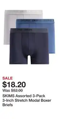 Nordstrom SKIMS Assorted 3-Pack 3-Inch Stretch Modal Boxer Briefs offer