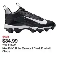 Dick's Sporting Goods Nike Kids' Alpha Menace 4 Shark Football Cleats offer