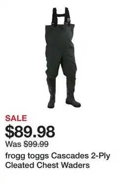 Dick's Sporting Goods frogg toggs Cascades 2-Ply Cleated Chest Waders offer