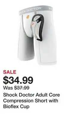 Dick's Sporting Goods Shock Doctor Adult Core Compression Short with Bioflex Cup offer