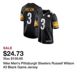 Dick's Sporting Goods Nike Men's Pittsburgh Steelers Russell Wilson #3 Black Game Jersey offer