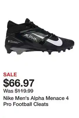 Dick's Sporting Goods Nike Men's Alpha Menace 4 Pro Football Cleats offer