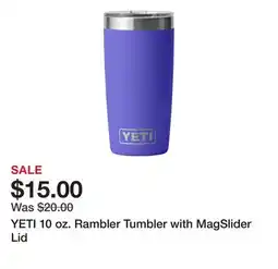 Dick's Sporting Goods YETI 10 oz. Rambler Tumbler with MagSlider Lid offer