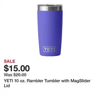 Dick's Sporting Goods YETI 10 oz. Rambler Tumbler with MagSlider Lid offer