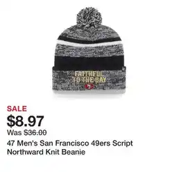 Dick's Sporting Goods 47 Men's San Francisco 49ers Script Northward Knit Beanie offer