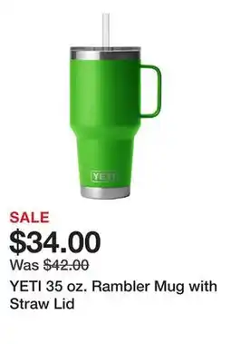Dick's Sporting Goods YETI 35 oz. Rambler Mug with Straw Lid offer