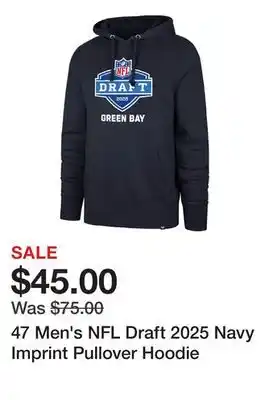 Dick's Sporting Goods 47 Men's NFL Draft 2025 Navy Imprint Pullover Hoodie offer