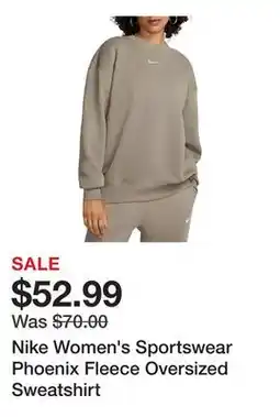 Dick's Sporting Goods Nike Women's Sportswear Phoenix Fleece Oversized Sweatshirt offer