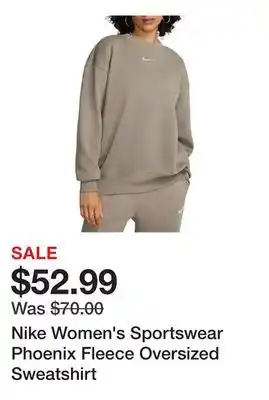 Dick's Sporting Goods Nike Women's Sportswear Phoenix Fleece Oversized Sweatshirt offer