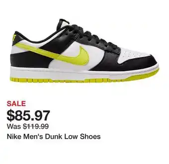 Dick's Sporting Goods Nike Men's Dunk Low Shoes offer