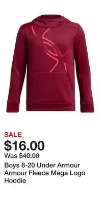 Kohl's Boys 8-20 Under Armour Armour Fleece Mega Logo Hoodie offer