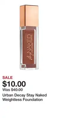 Kohl's Urban Decay Stay Naked Weightless Foundation offer