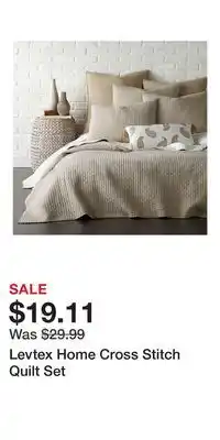 Kohl's Levtex Home Cross Stitch Quilt Set offer