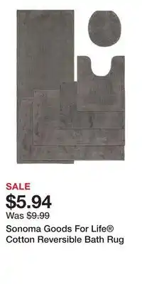 Kohl's Sonoma Goods For Life Cotton Reversible Bath Rug offer