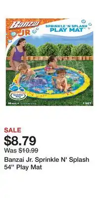 Kohl's Banzai Jr. Sprinkle N' Splash 54'' Play Mat offer