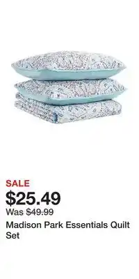 Kohl's Madison Park Essentials Quilt Set offer