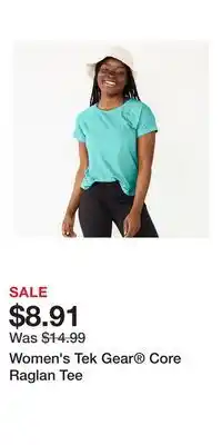 Kohl's Women's Tek Gear Core Raglan Tee offer