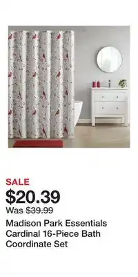 Kohl's Madison Park Essentials Cardinal 16-Piece Bath Coordinate Set offer