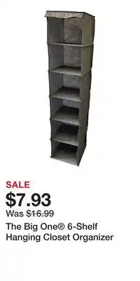 Kohl's The Big One 6-Shelf Hanging Closet Organizer offer