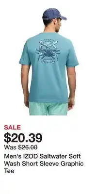 Kohl's Men's IZOD Saltwater Soft Wash Short Sleeve Graphic Tee offer
