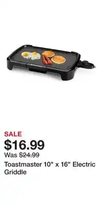 Kohl's Toastmaster 10 x 16 Electric Griddle offer