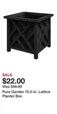 Kohl's Pure Garden 15.5-in. Lattice Planter Box offer