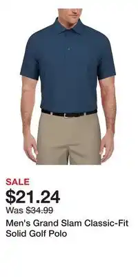 Kohl's Men's Grand Slam Classic-Fit Solid Golf Polo offer