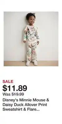 Kohl's Disney's Minnie Mouse & Daisy Duck Allover Print Sweatshirt & Flare Leggings Set by Jumping Beans offer