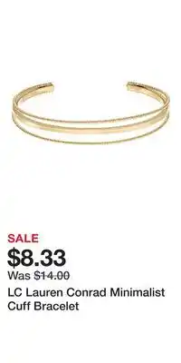 Kohl's LC Lauren Conrad Minimalist Cuff Bracelet offer