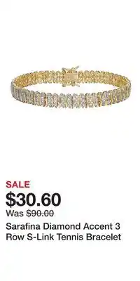 Kohl's Sarafina Diamond Accent 3 Row S-Link Tennis Bracelet offer