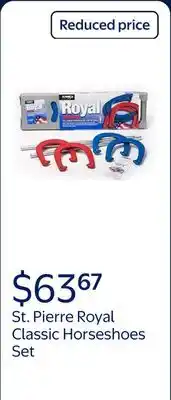 Walmart St. Pierre Royal Classic Horseshoes Set with 4 Horseshoes, 2 Steel Stakes, and Rule Book offer