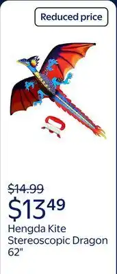 Walmart Hengda Kite Children and Adults Stereoscopic Dragon Polyester Materials 62 offer
