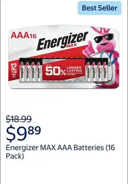 Walmart Energizer MAX AAA Batteries (16 Pack), Triple A Alkaline Batteries offer