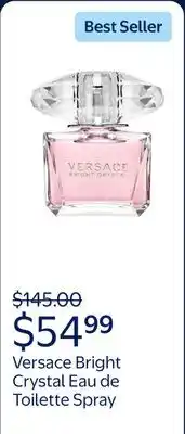 Walmart Versace Bright Crystal Eau de Toilette Spray, Perfume for Women offer