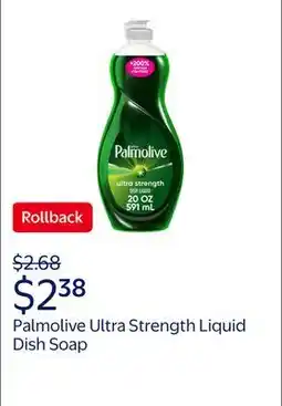 Walmart Palmolive Ultra Strength Liquid Dish Soap offer