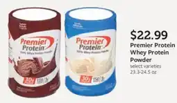 Fareway Premier protein whey protein powder offer
