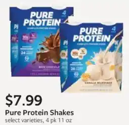 Fareway Pure protein shakes offer